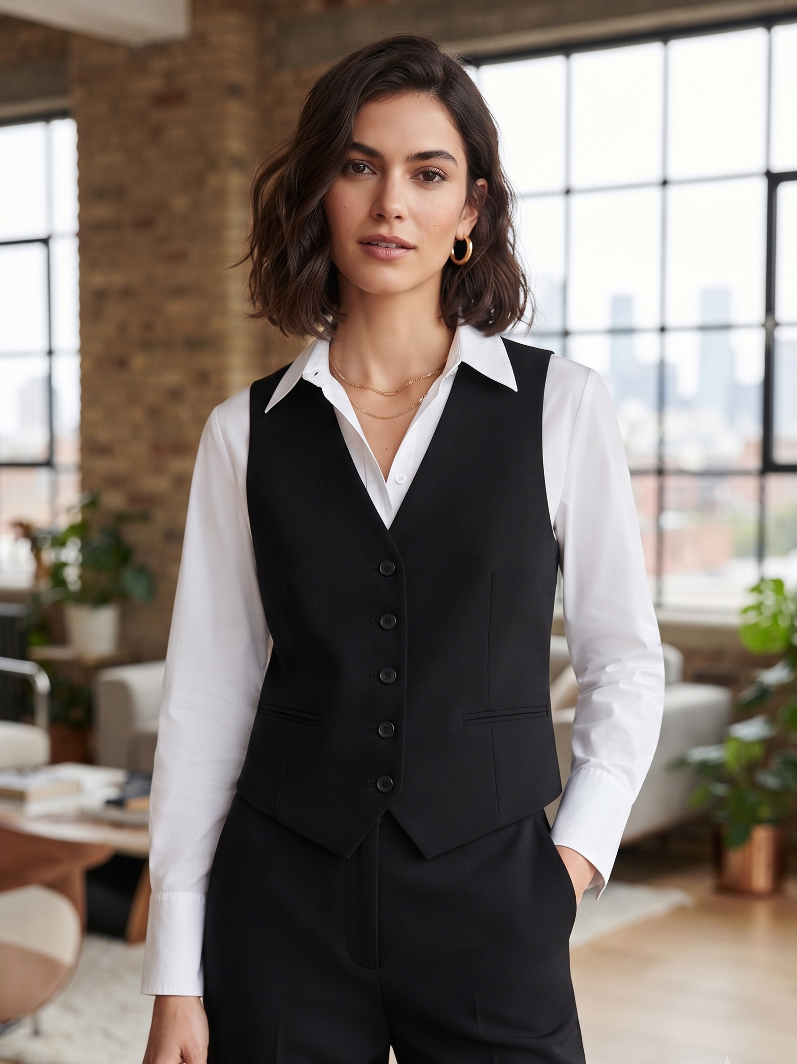 Chaleco Gilet de Vestir Zara Talla L