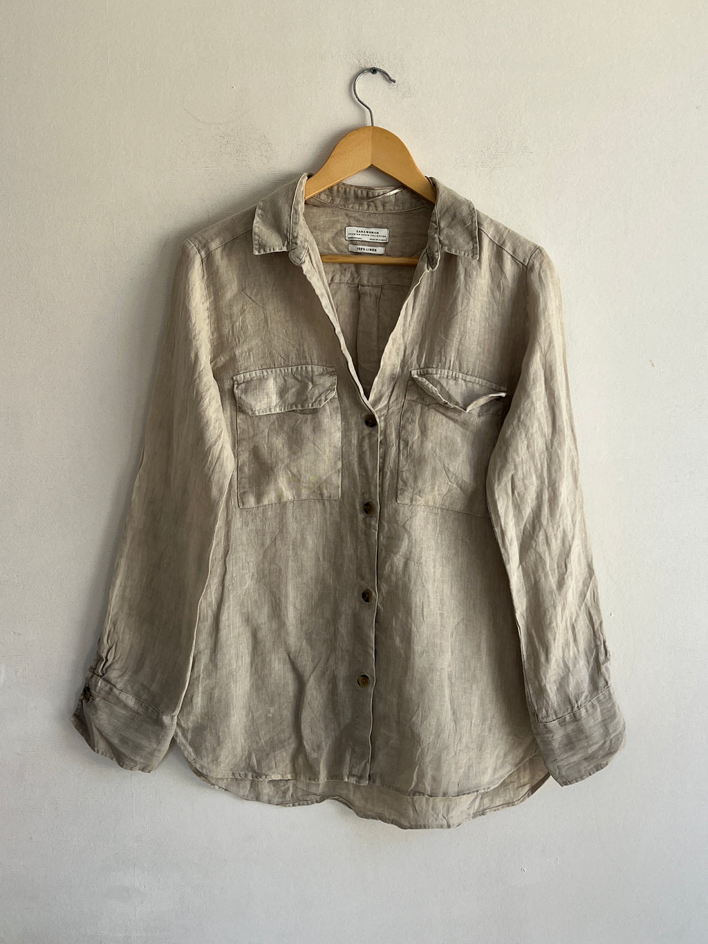 Blusa de Lino Zara Talla XS/S