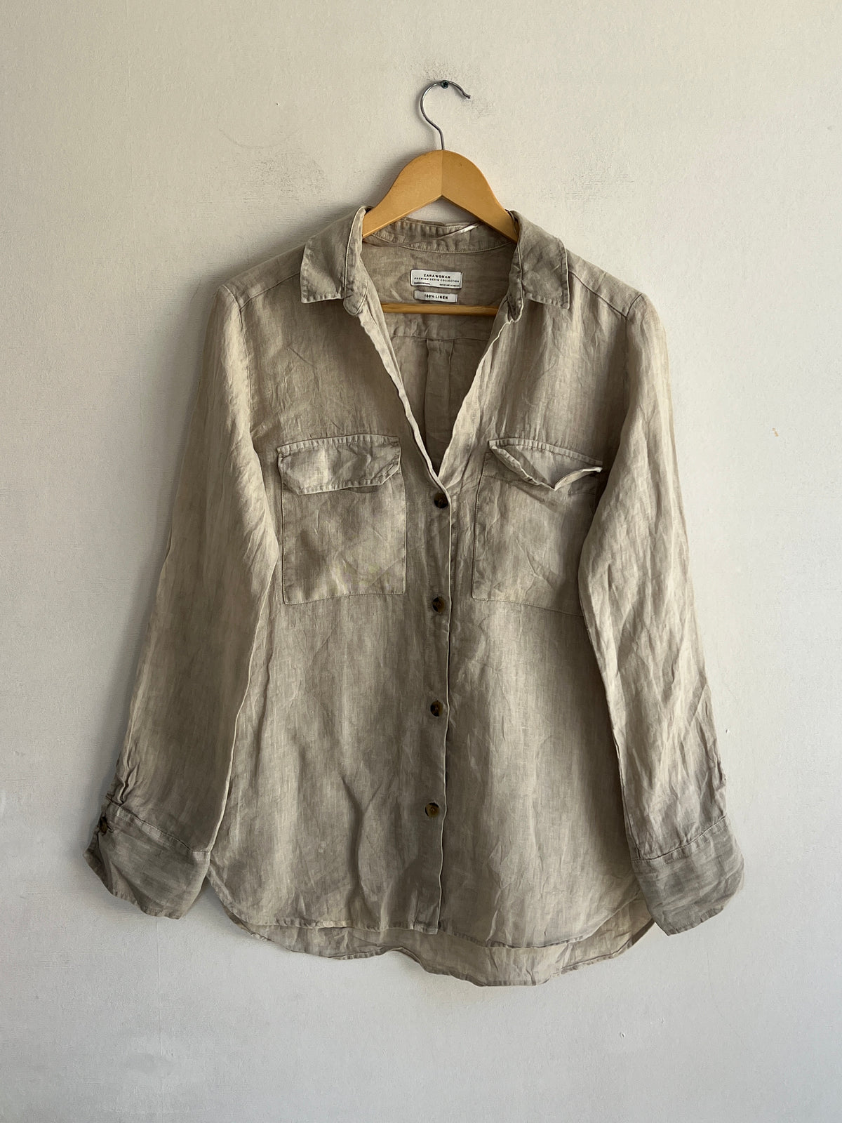 Blusa de Lino Zara Talla XS/S