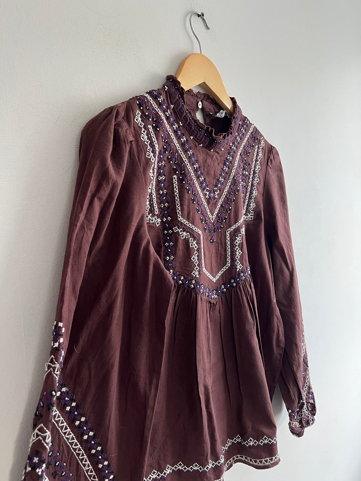 Blusa Bordada Zara Talla S