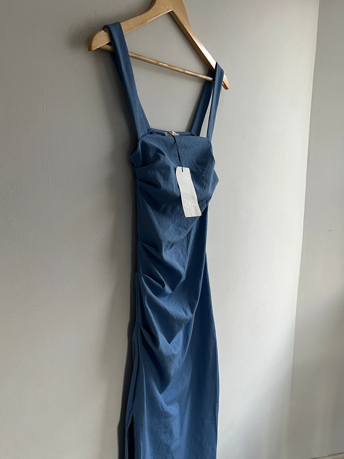 Vestido Azul Elasticado Zara Talla M (NUEVA)
