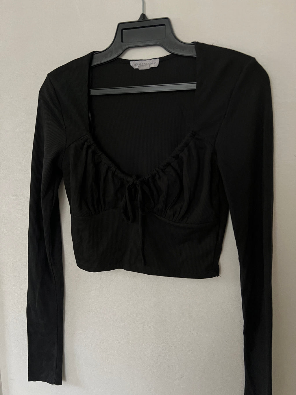 Polera Negra Crop Talla M
