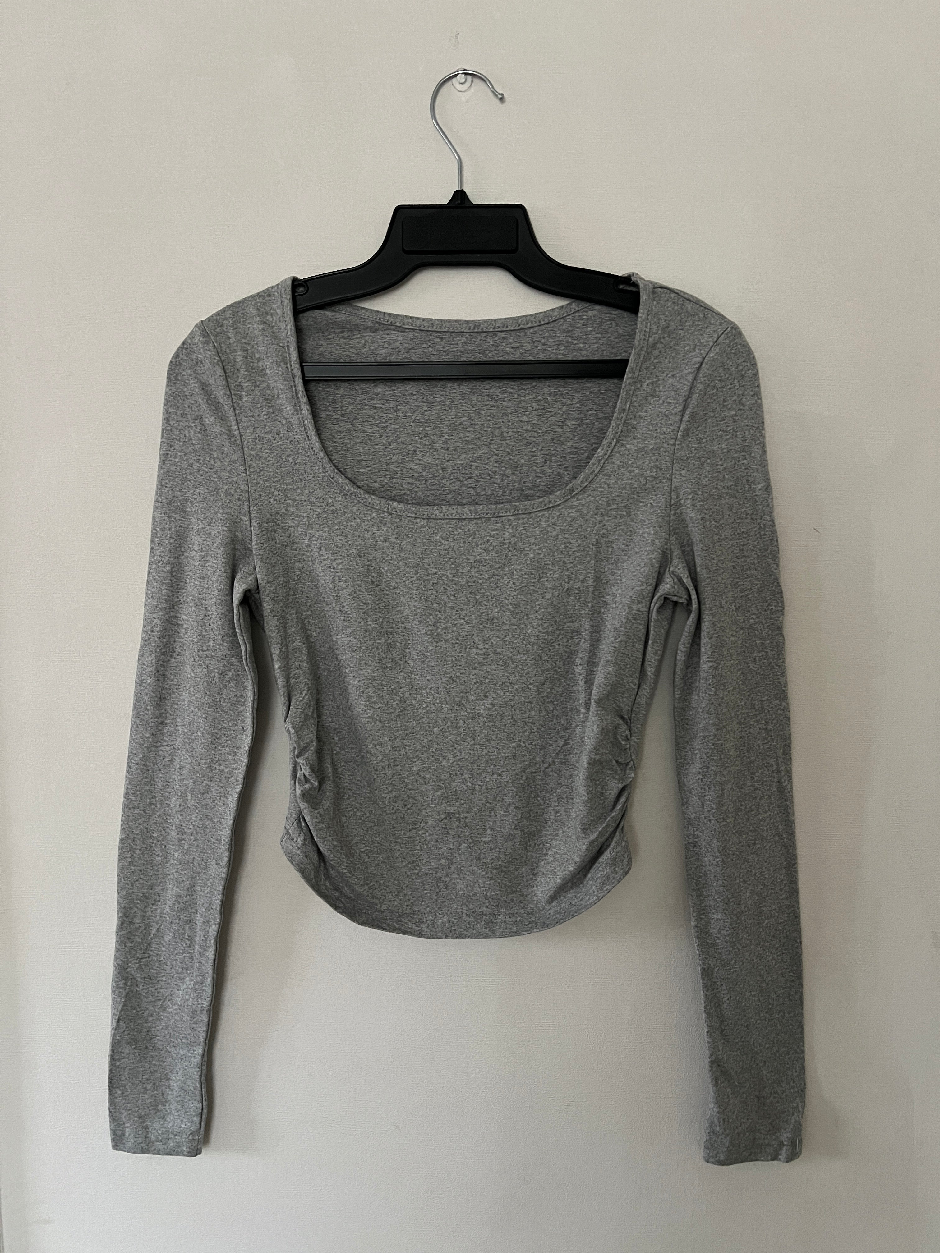 Polera Crop Gris Talla S/M