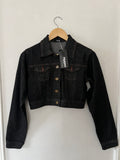 Chaqueta Negra de Jeans Talla S "Nueva"